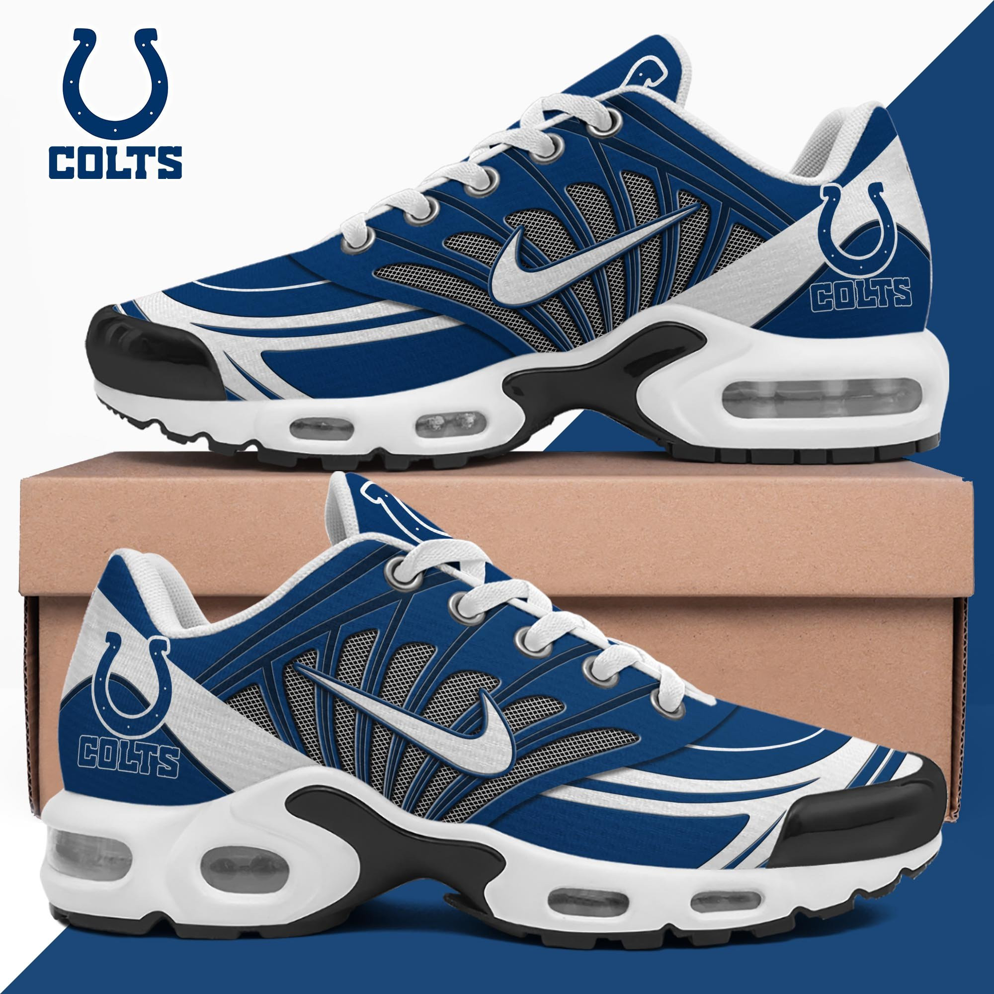 Indianapolis Colts Shoes 2025 Version Custom Name 919 Indianapolis Colts Shoes 2025 Version Custom Name 919 - Image 1