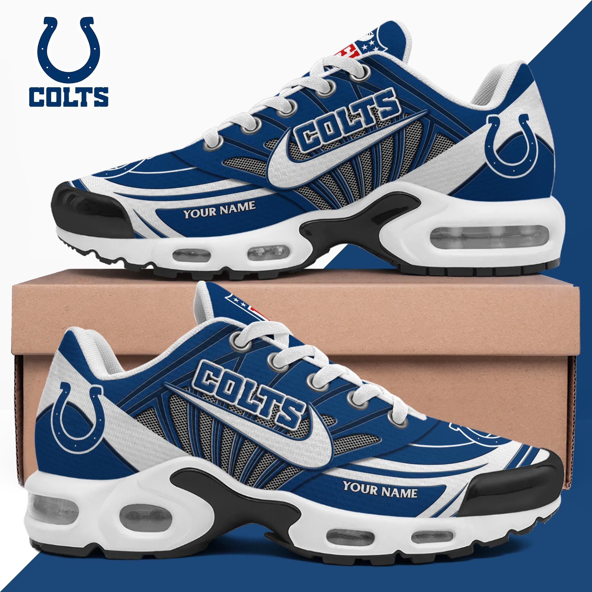 Indianapolis Colts Shoes 2025 Version Custom Your Name 582