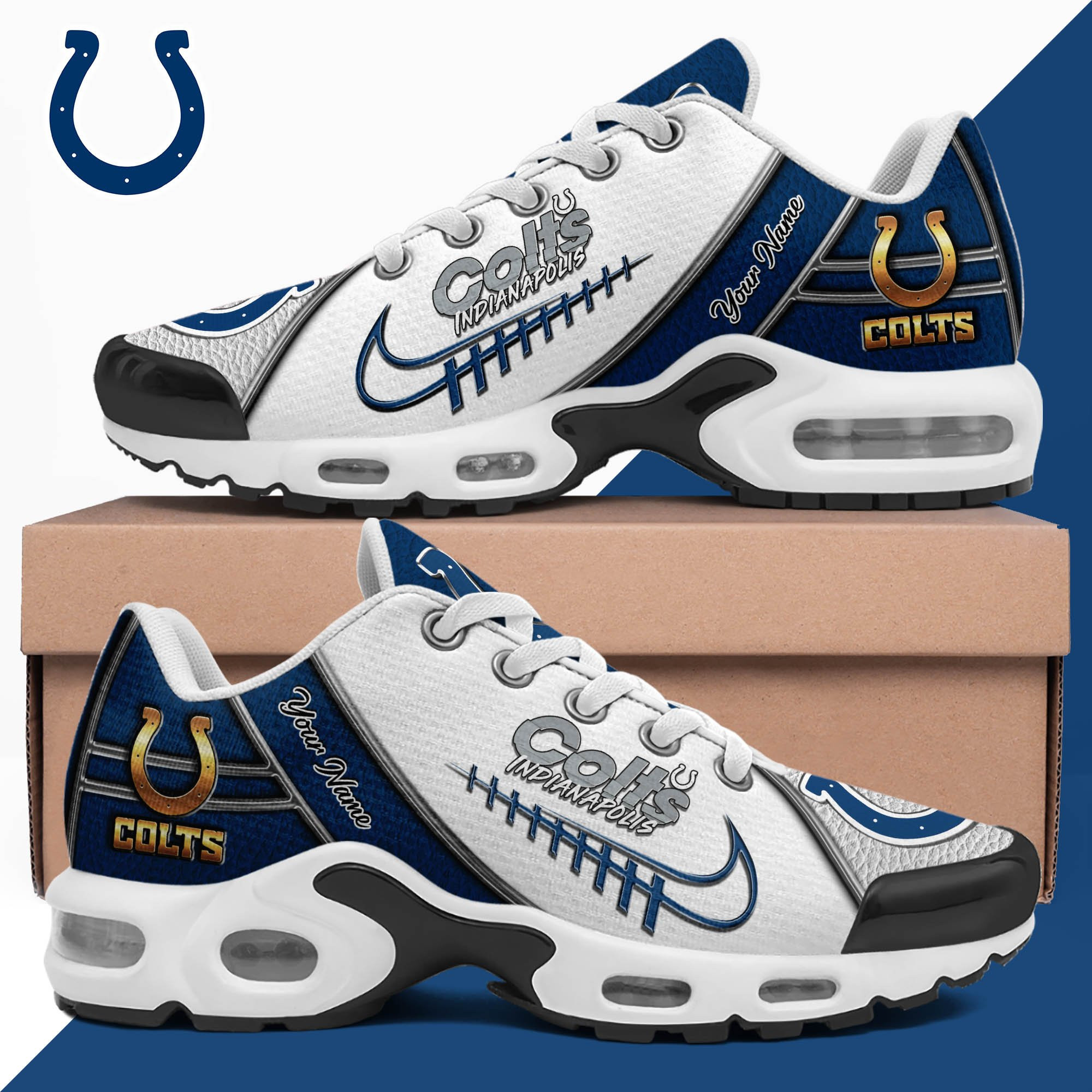 Indianapolis Colts Shoes 2025 Version Custom Your Name, Football Team Shoes 516