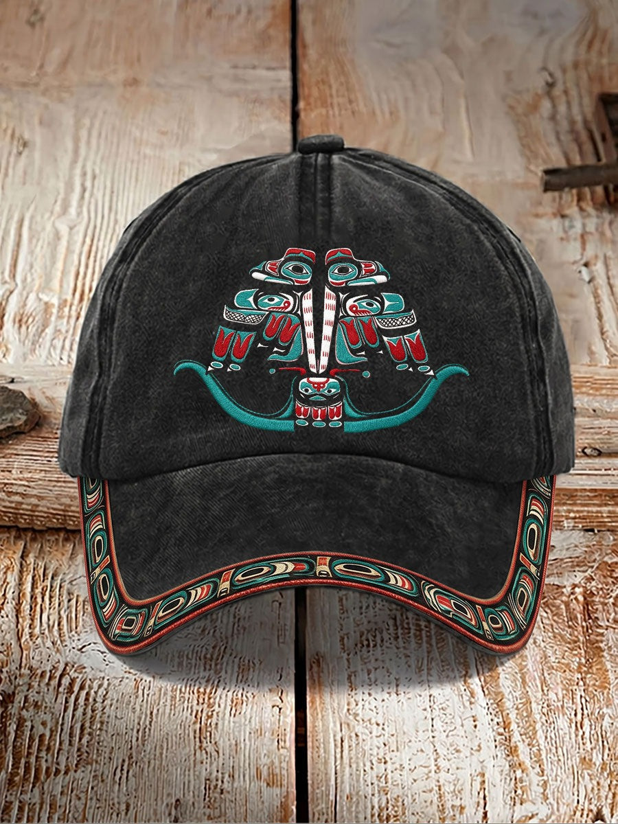 Indigenous Month Merch Haida Tlingit Thunderbird Hat Native American Cap Patriotic Gifts Indigenous Month Merch Haida Tlingit Thunderbird Hat Native American Cap Patriotic Gifts - Image 1