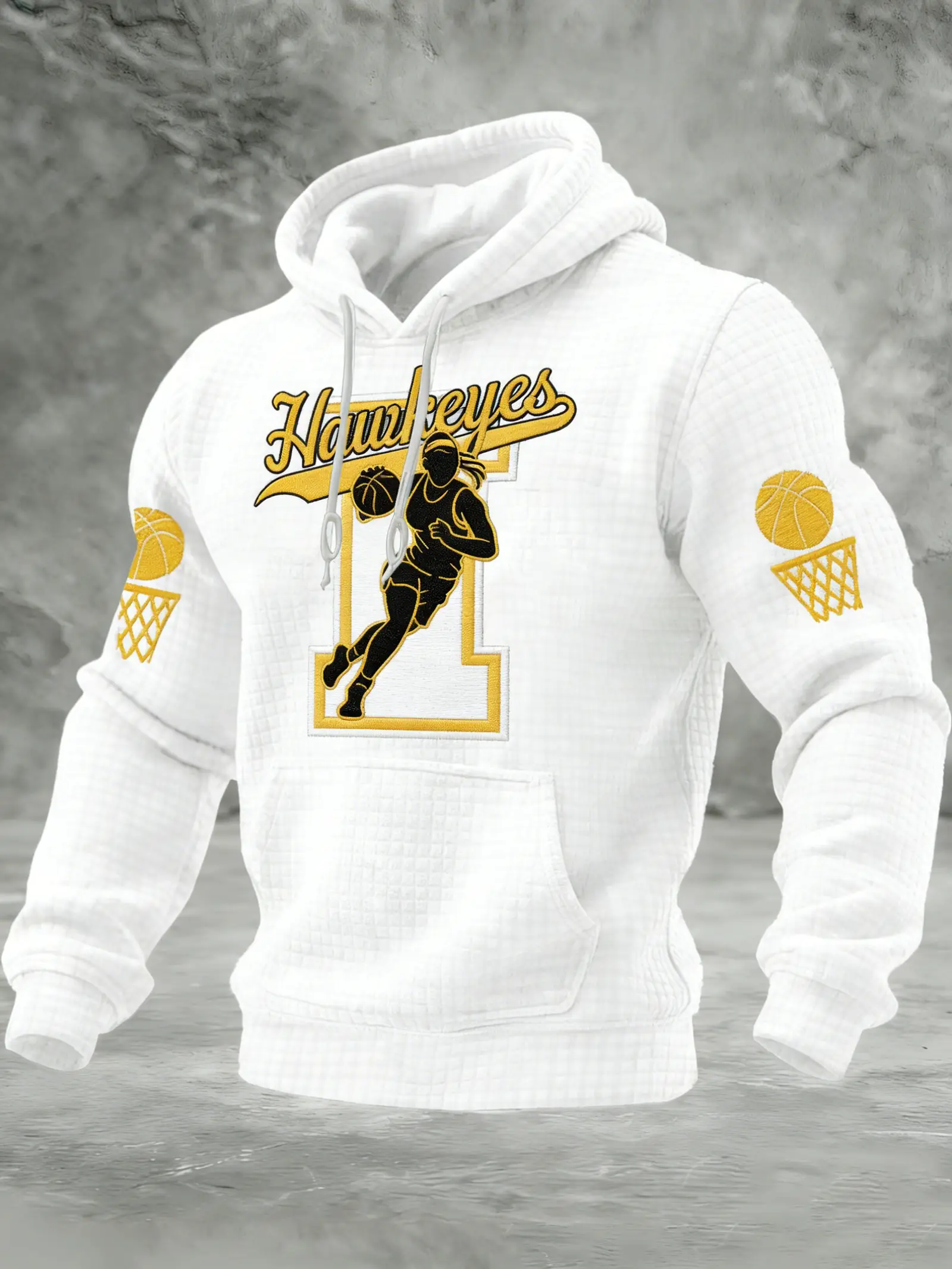 Iowa Hawkeyes Basketball Hoodie Men's Hawkeyes Basketball Merch Game Day Gift For Fans