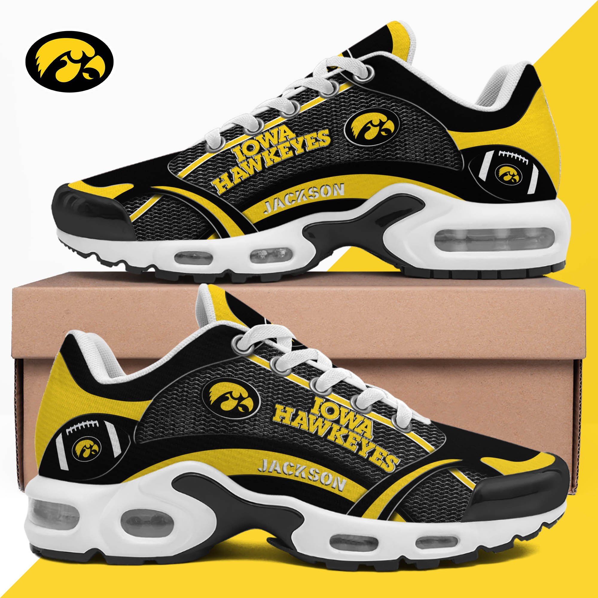 Iowa Hawkeyes Team Shoes 2025 Version Custom Name 889