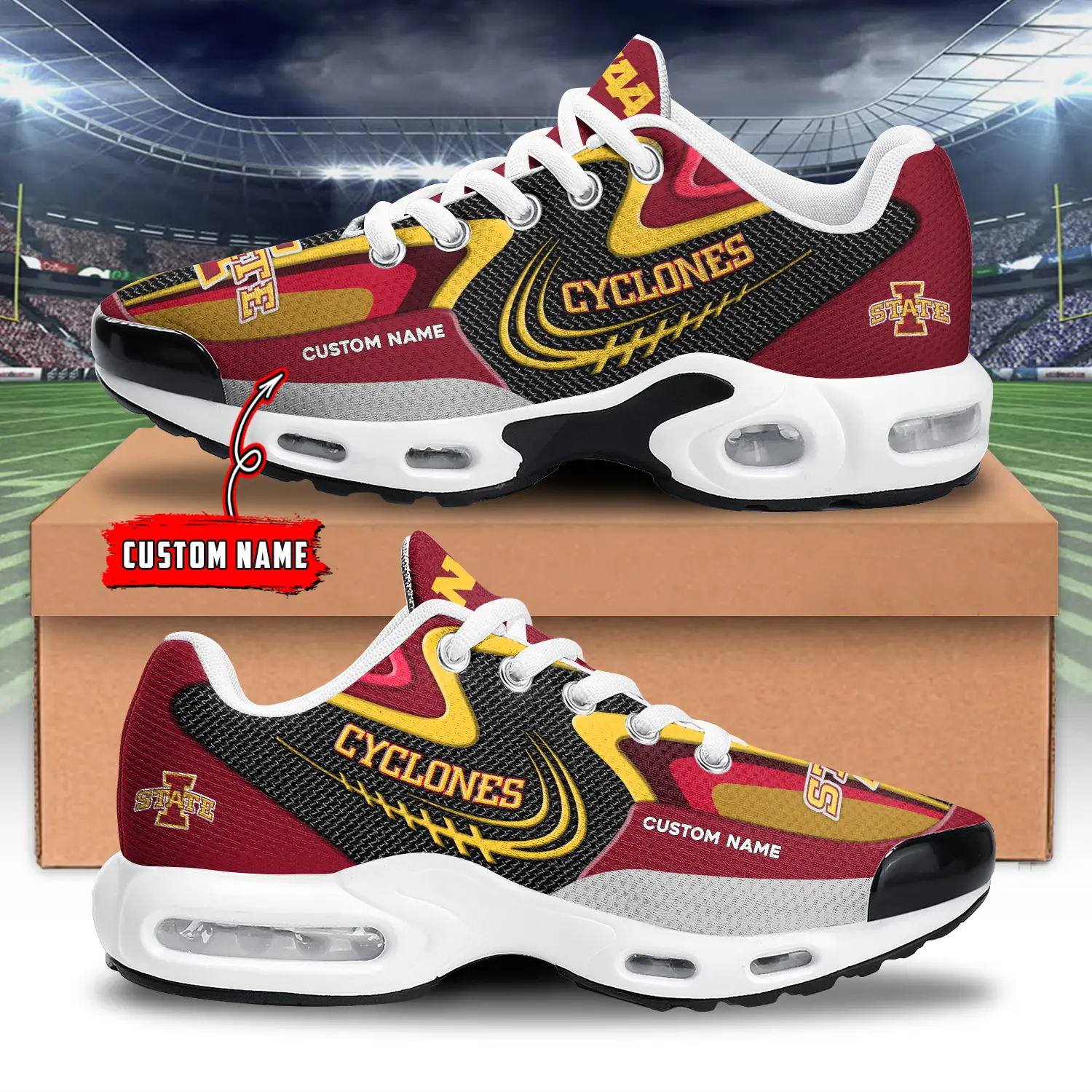 Iowa State Cyclones Air Max Plus Shoes Sneakers For Men And Women Iowa State Cyclones Air Max Plus Shoes Sneakers For Men And Women - Image 1