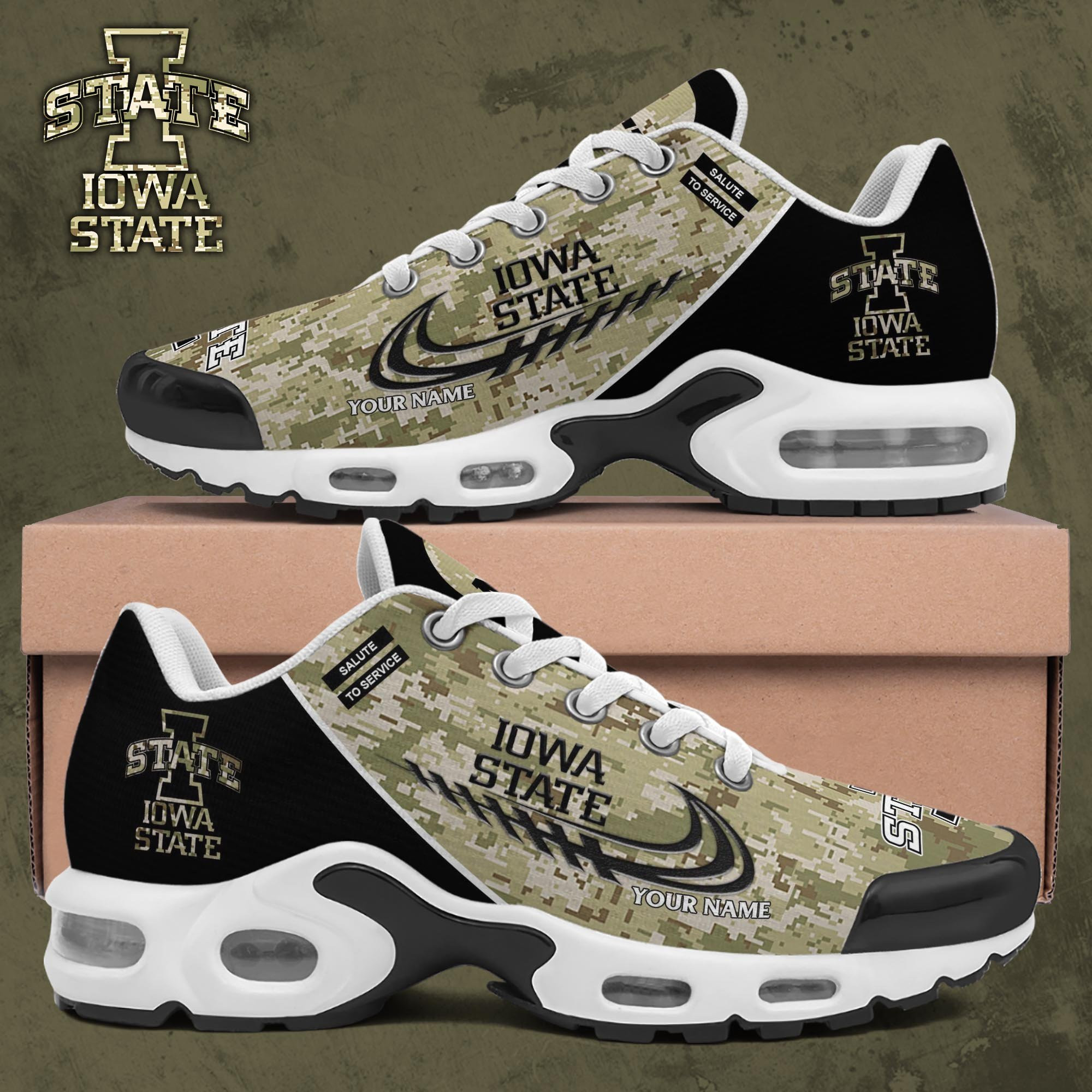 Iowa State Cyclones Shoes 2025 Version Custom Name, Camouflage Shoes, Gifts For Football Lovers Ph636