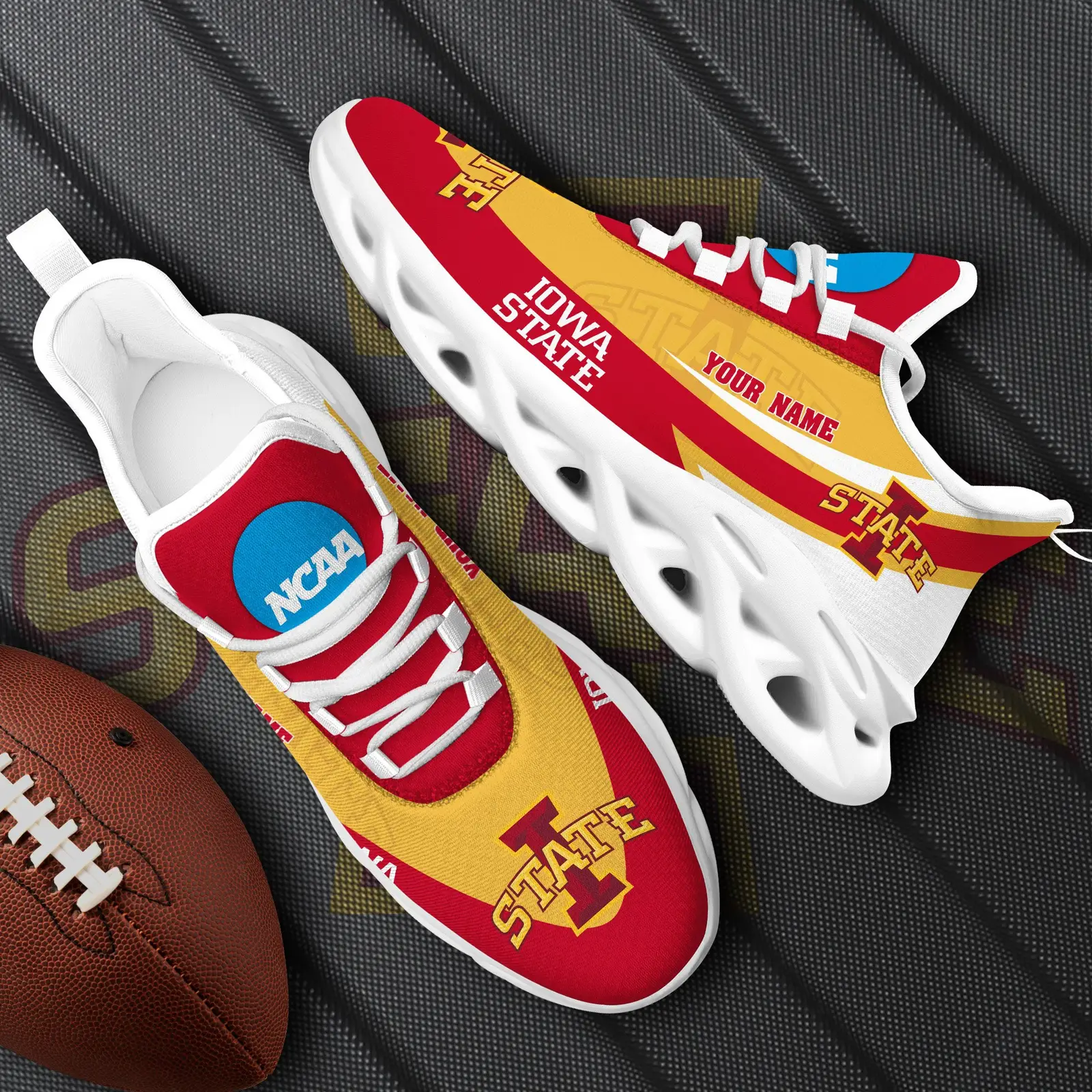 Iowa State Cyclones White Max Soul Shoes 2026 Versions Custom Your Name, Sports Gift For Fan Ph019