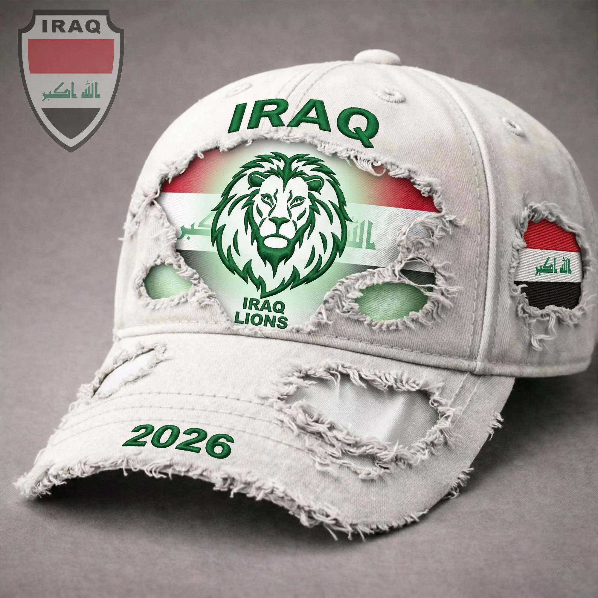 IRAQ Lions Soccer Dat Hat FIFA World Cup 2026 Baseball Cap Gift For Soccer Fans