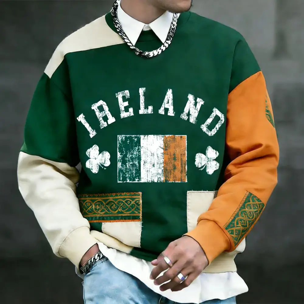 Ireland Saint Patrick's Day Sweatshirt St Patrick's Day Clothing Line Cool Present