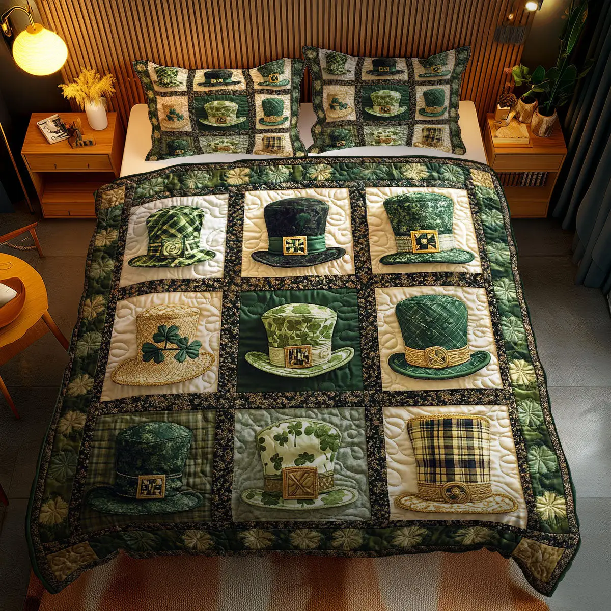 Irish Charm Hat Duvet Cover Set Bedroom Design St Patrick's Day Present Ideas Irish Charm Hat Duvet Cover Set Bedroom Design St Patrick's Day Present Ideas - Image 1