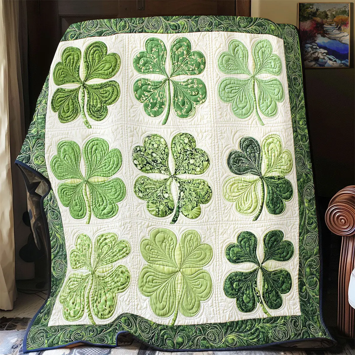 Irish Charm Quilt Blanket Best Throws For Sofas Blanket Happy St Patrick'S Day Gifts