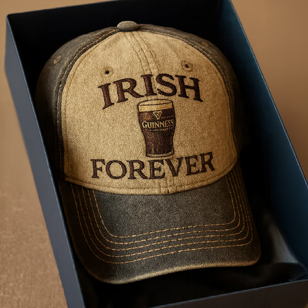 Irish Forever Dry Irish Stout Hat St Patricks Baseball Cap Funny St Patrick's Day Gift Irish Forever Dry Irish Stout Hat St Patricks Baseball Cap Funny St Patrick's Day Gift - Image 1