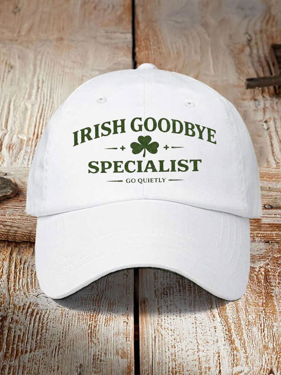 Irish Goodbye Specialist Go Quietly Baseball Cap St. Patrick's Day Hat Gift For Him
