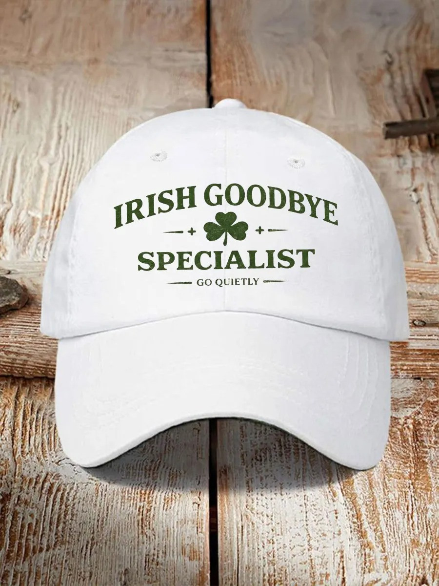 Irish Goodbye Specialist Go Quietly Baseball Hat Shamrock Cap St Patricks Day Best Gift For Irish Fans Irish Goodbye Specialist Go Quietly Baseball Hat Shamrock Cap St Patricks Day Best Gift For Irish Fans - Image 1