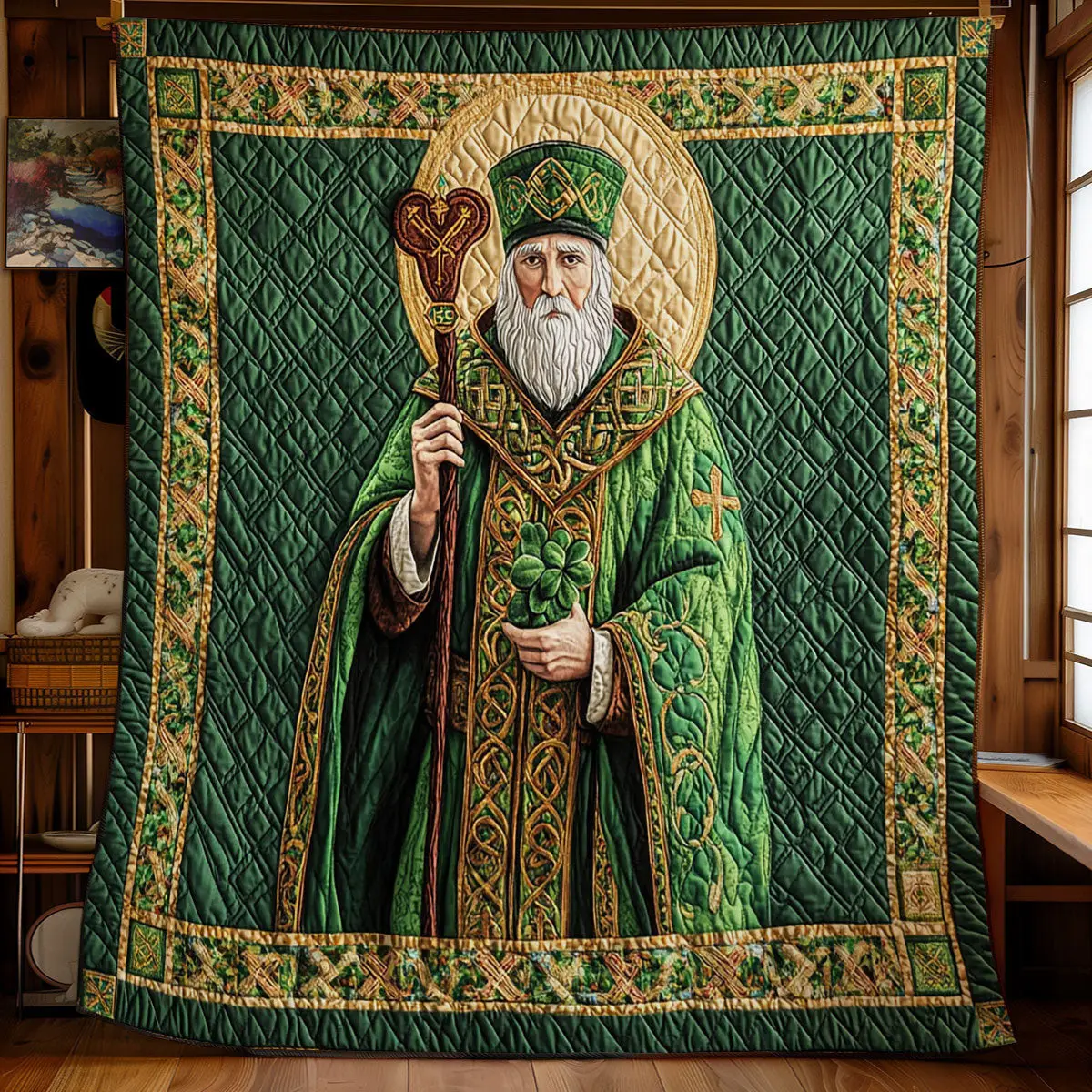 Irish Patricius Quilted Blanket Bedroom Decor Ideas St Pats Gifts For Lovers
