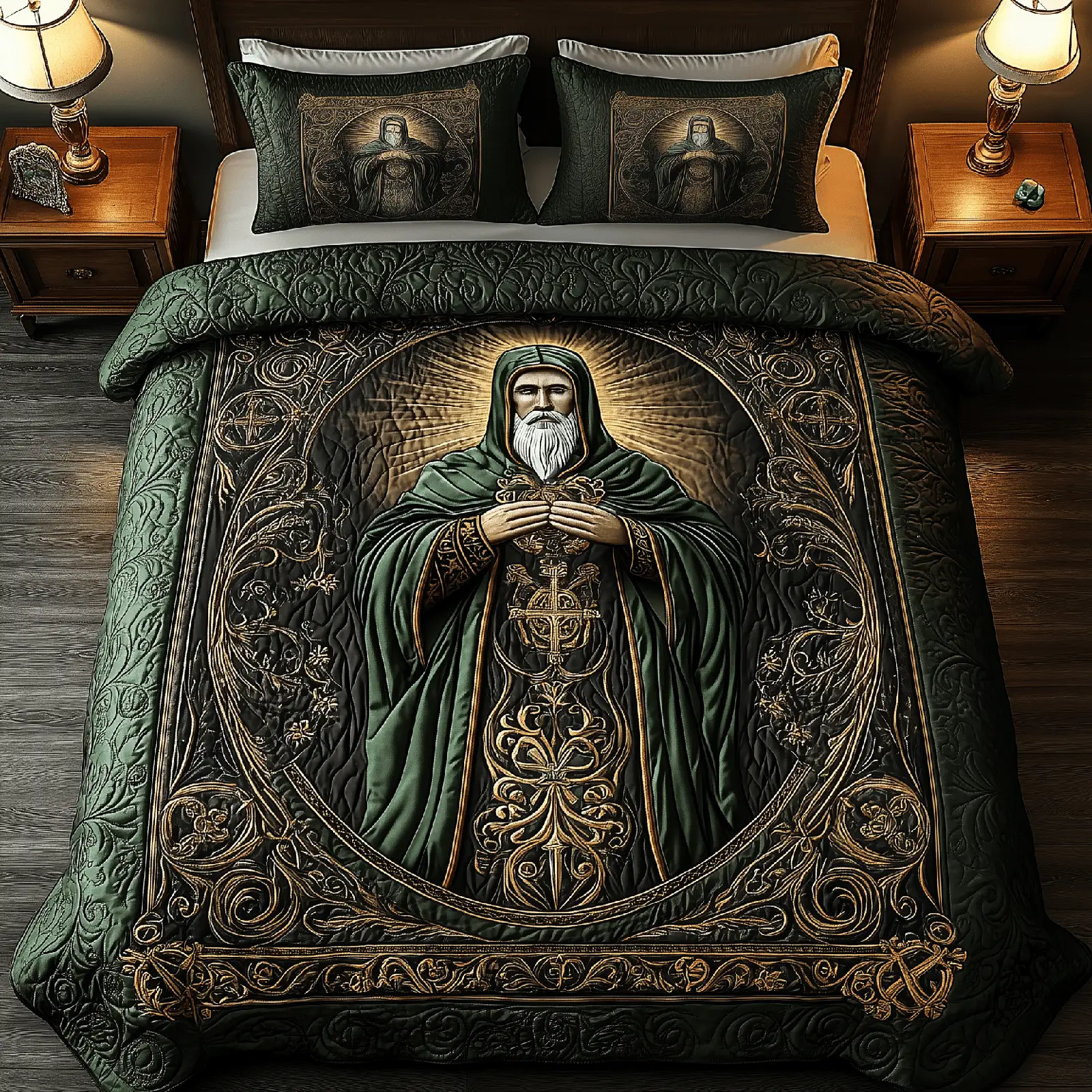 Irish Saint Patrick Quilted Bedding Set Saint Patrick'S Day Gifts
