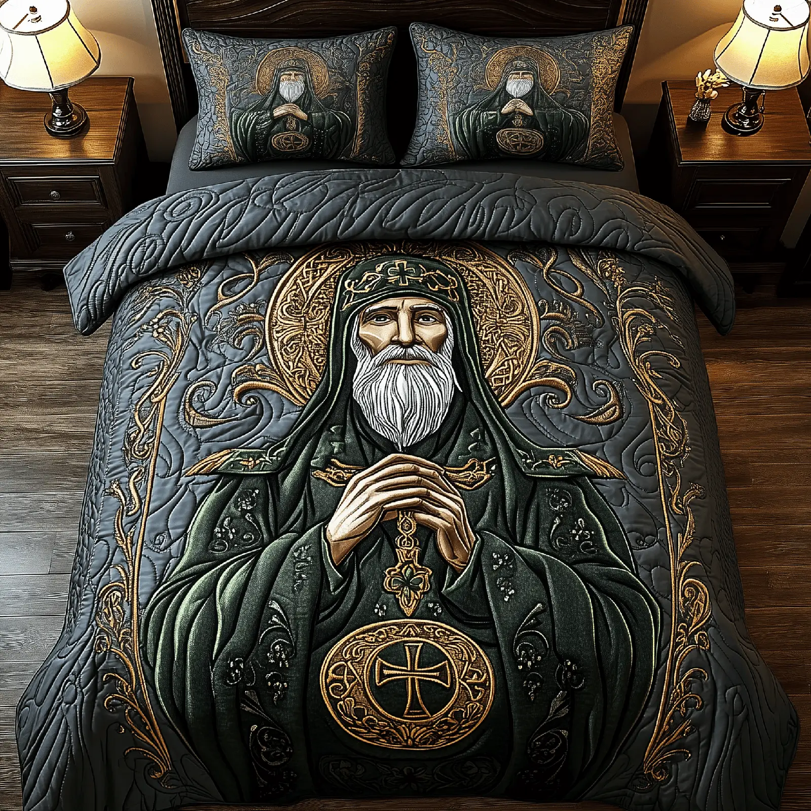 Irish Saint Patrick Quilted Bedding Set St Patricks Day Gifts Irish Saint Patrick Quilted Bedding Set St Patricks Day Gifts - Image 1