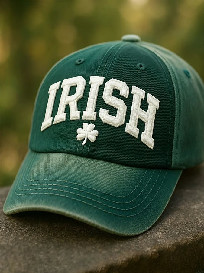 Irish Shamrock Embroidered Baseball Cap St Patricks Day Irish Pride Gift For Men Women