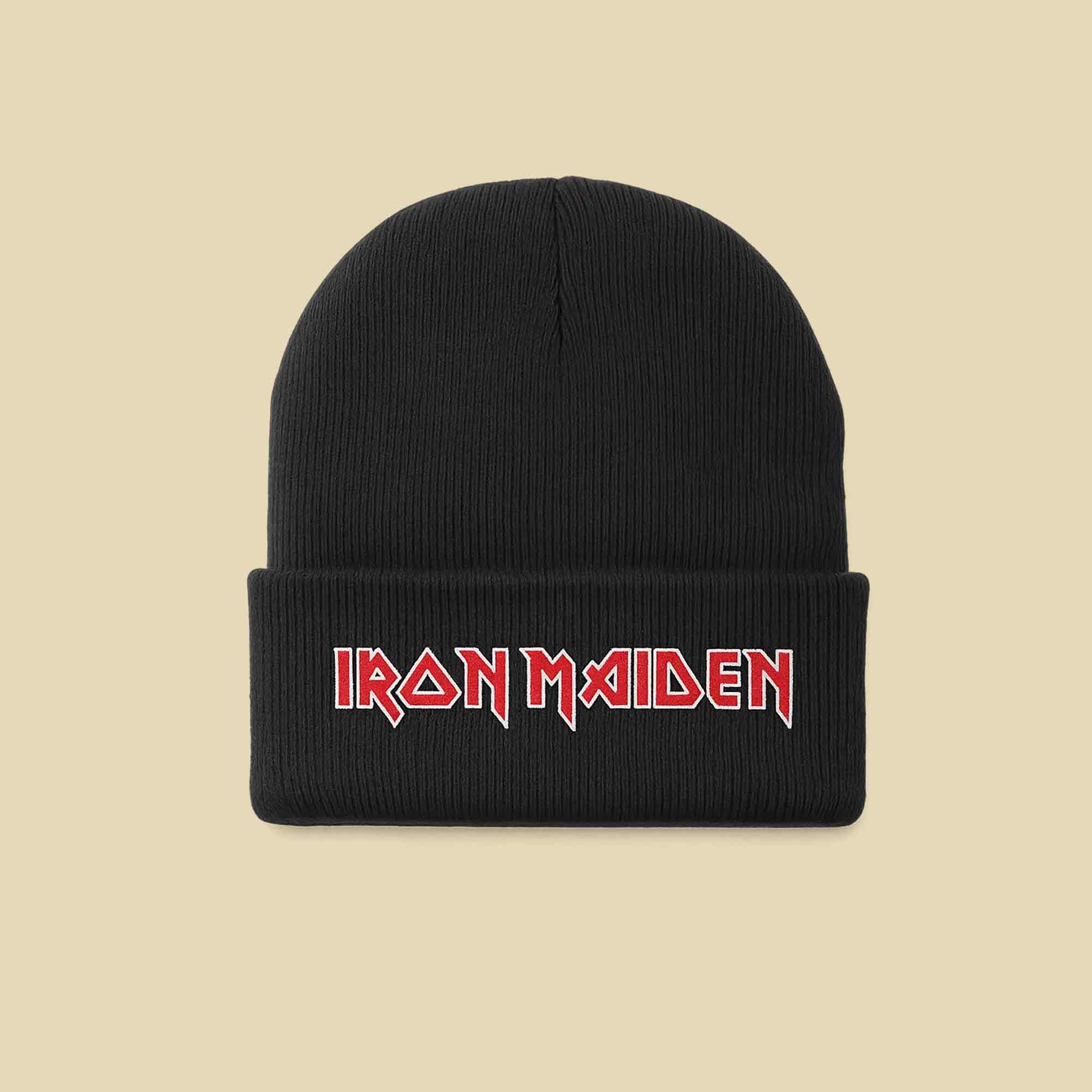 Iron Maiden Merch Classic Logo Beanie Run For Your Lives World Tour Hat Gift For Fans