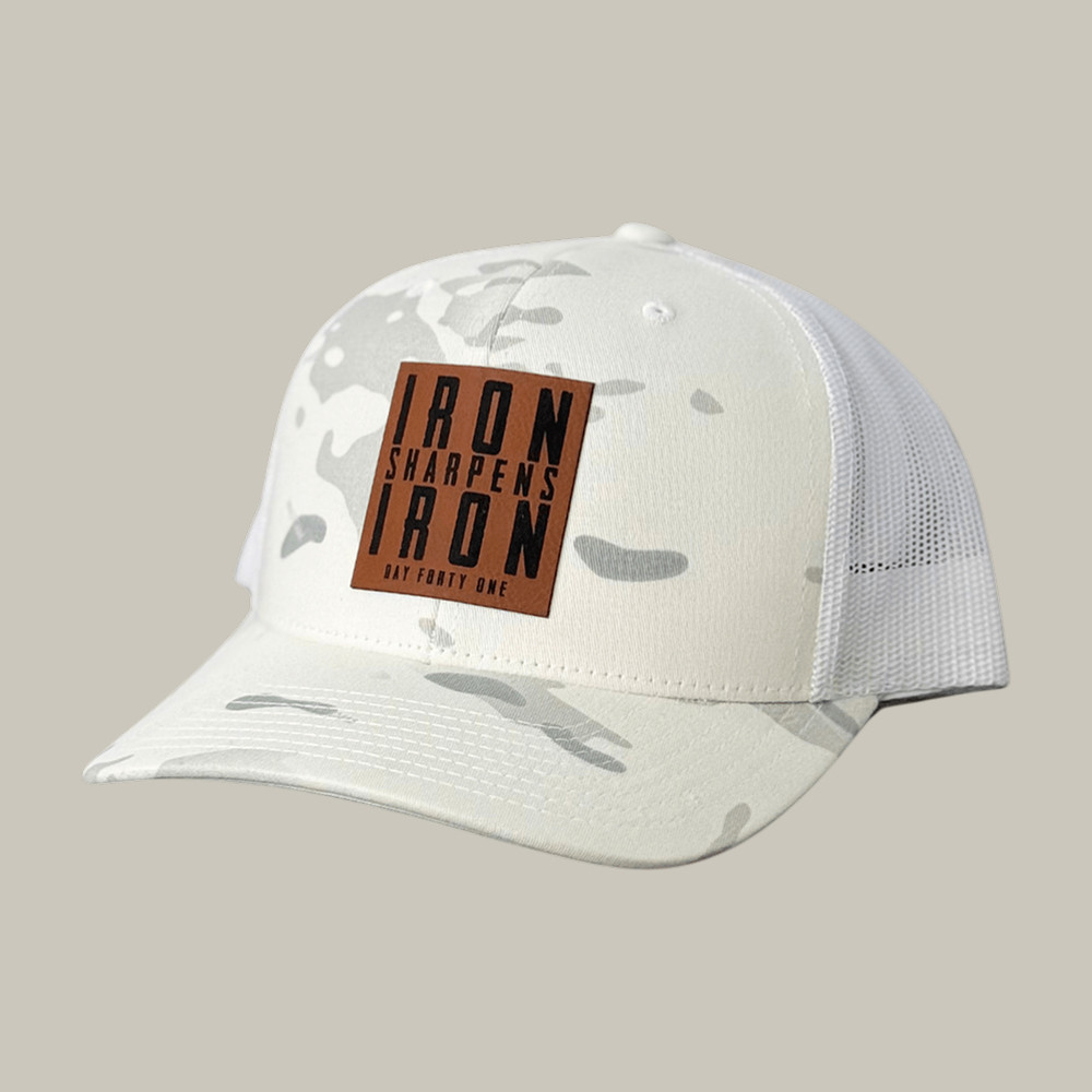 Iron Sharpens Iron Day Forty One Trucker Hat Faith Trucker Cap Christian Present