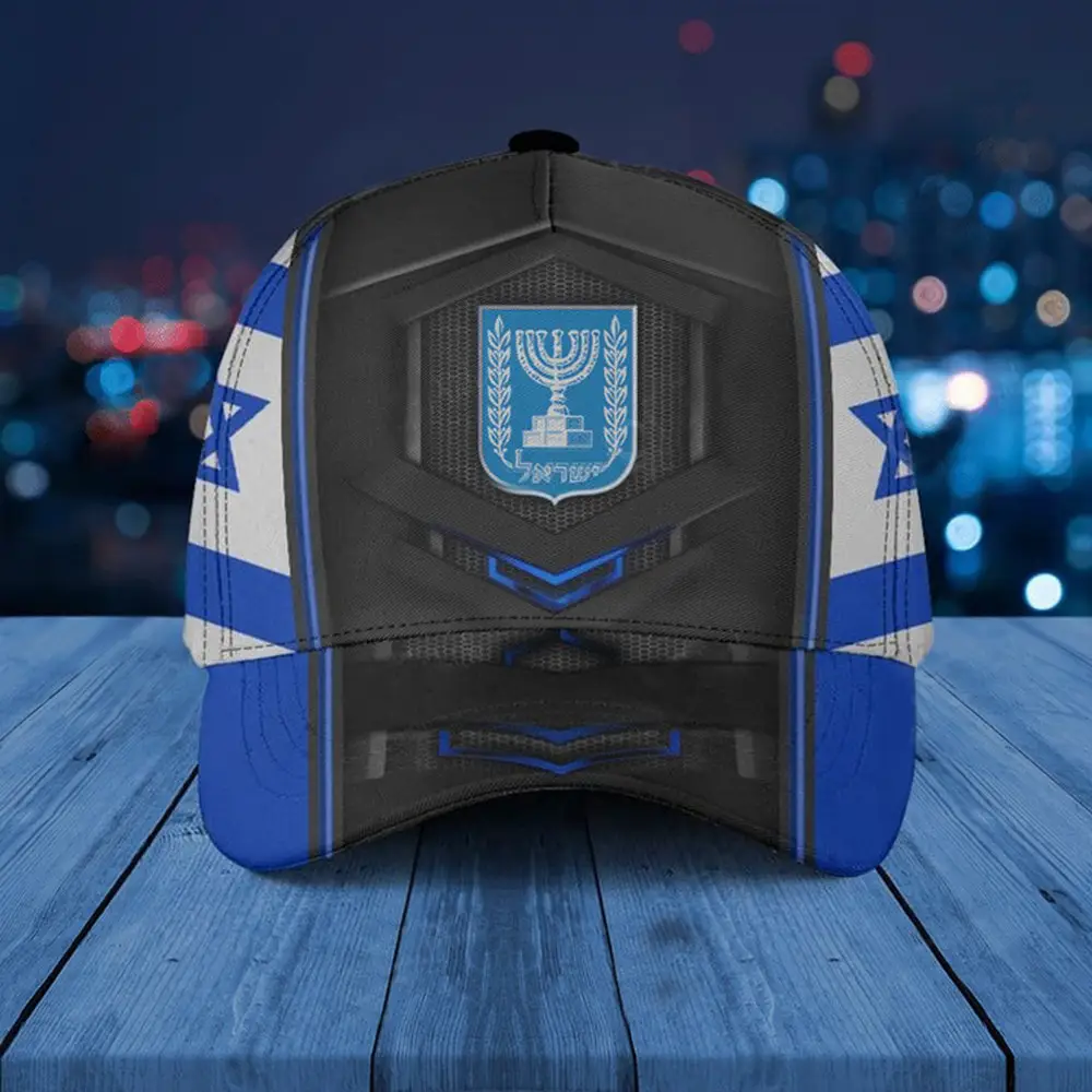 Israel Coat Of Arms Hat Israeli Flag Baseball Cap Stand With Israel Merchandise