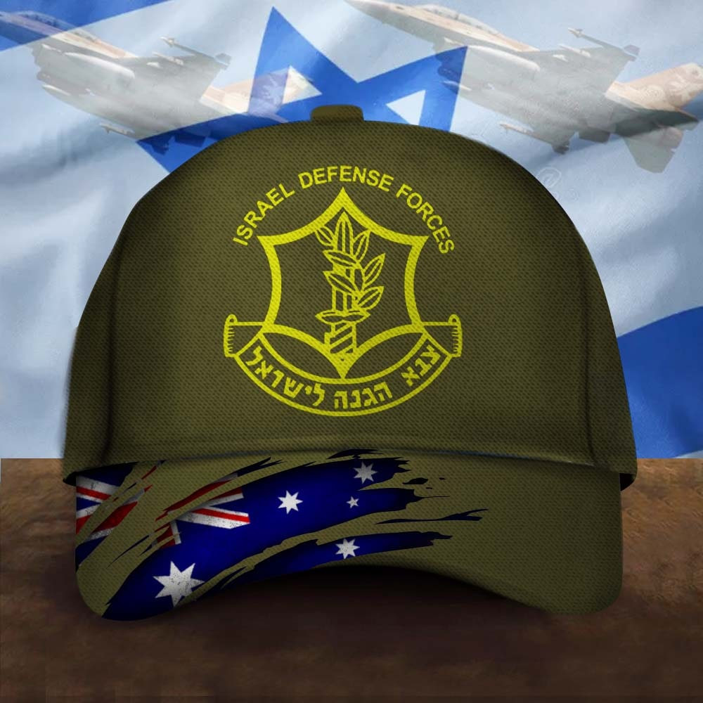Israel Defense Forces IDF Australia Flag Hat Aussie Stand With Israel Support Merch