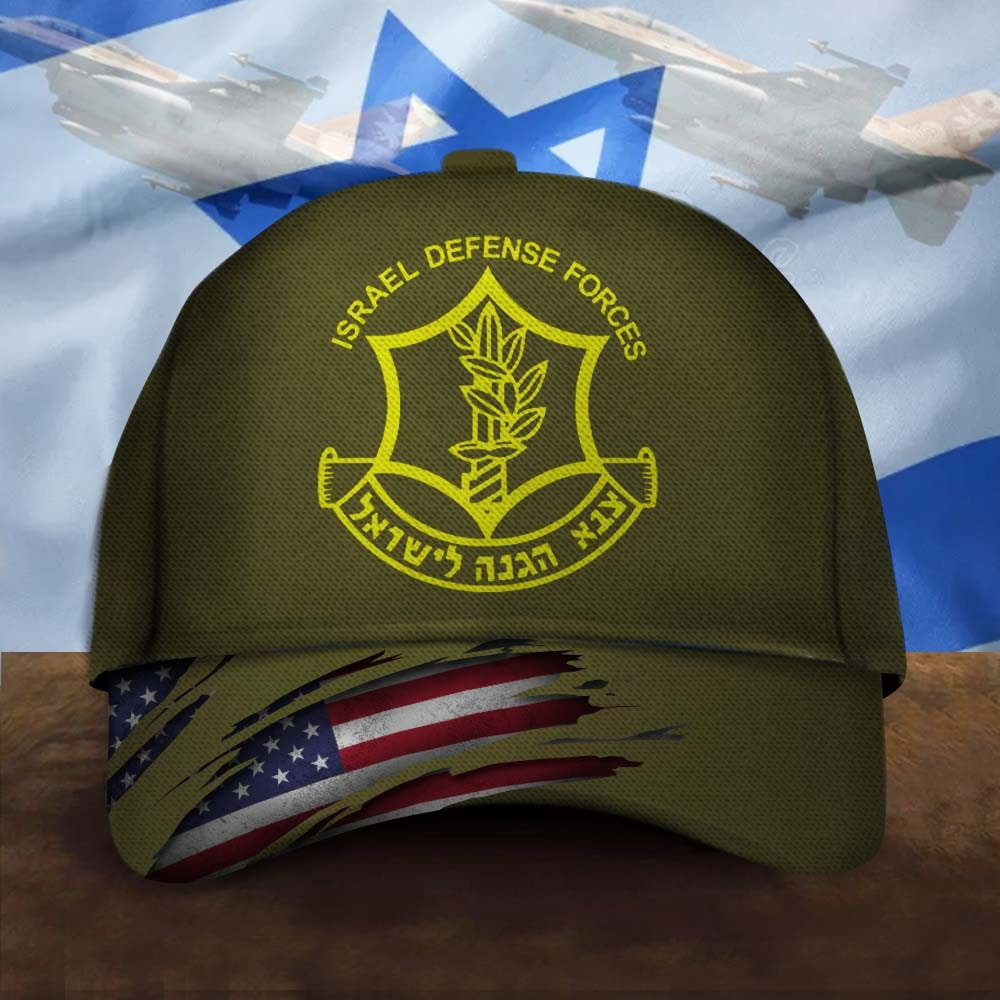 Israel Defense Forces IDF USA Flag Hat American We Stand With Israel Support Merch
