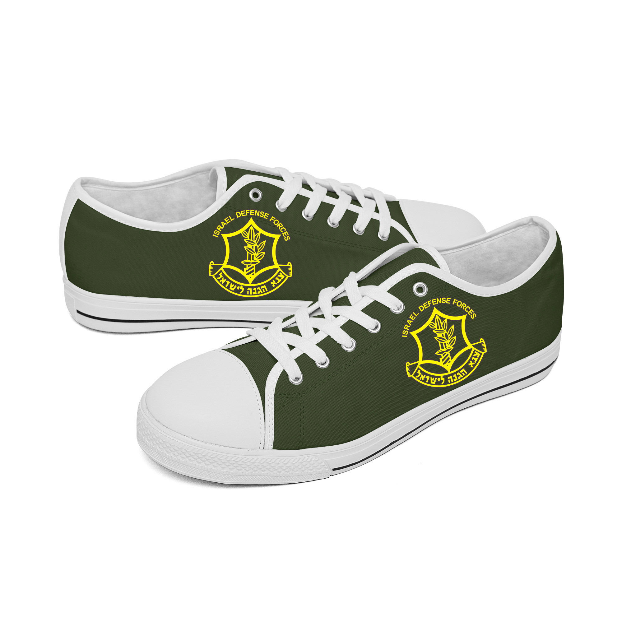 Israel Defense Forces Low Top Shoes I Stand With Israel Shoes Gifts For Men Women