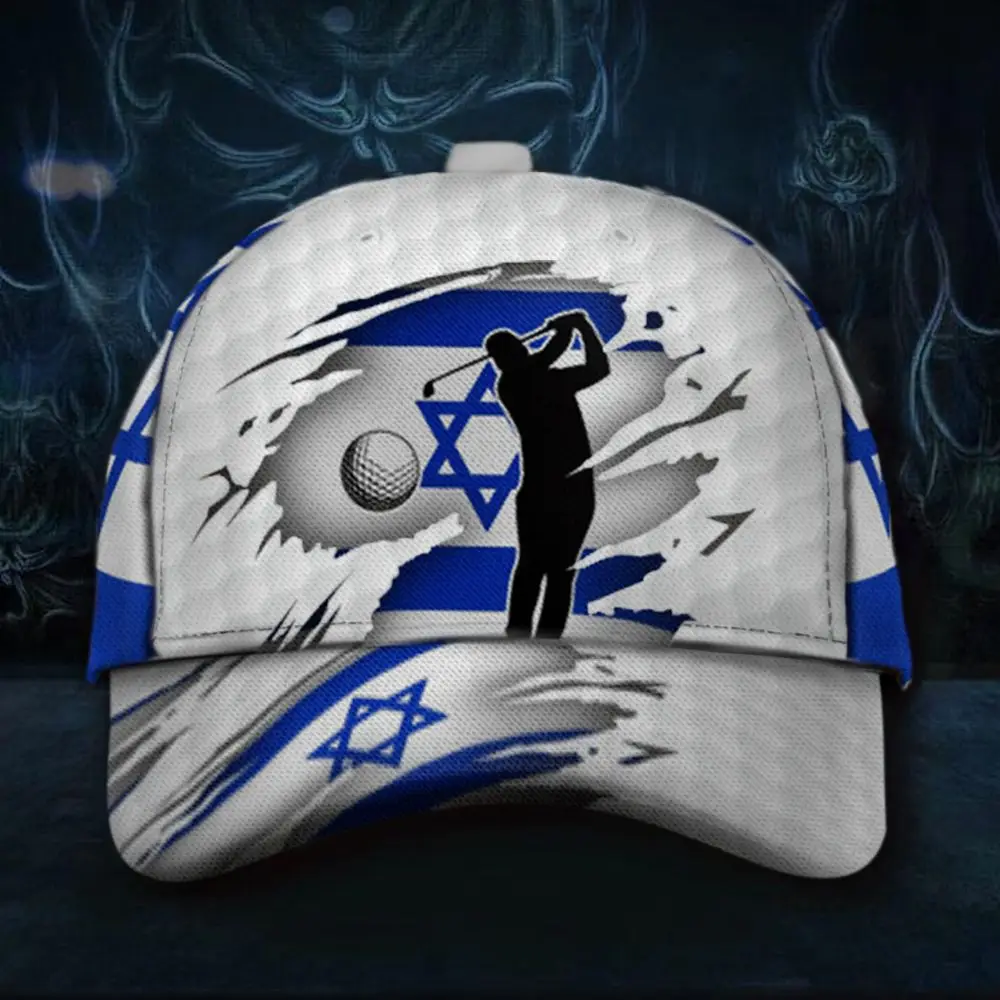 Israel Golfer Cap Honor Israel Flag Patriotic Hat Golf Gifts For Men Dad Ideas