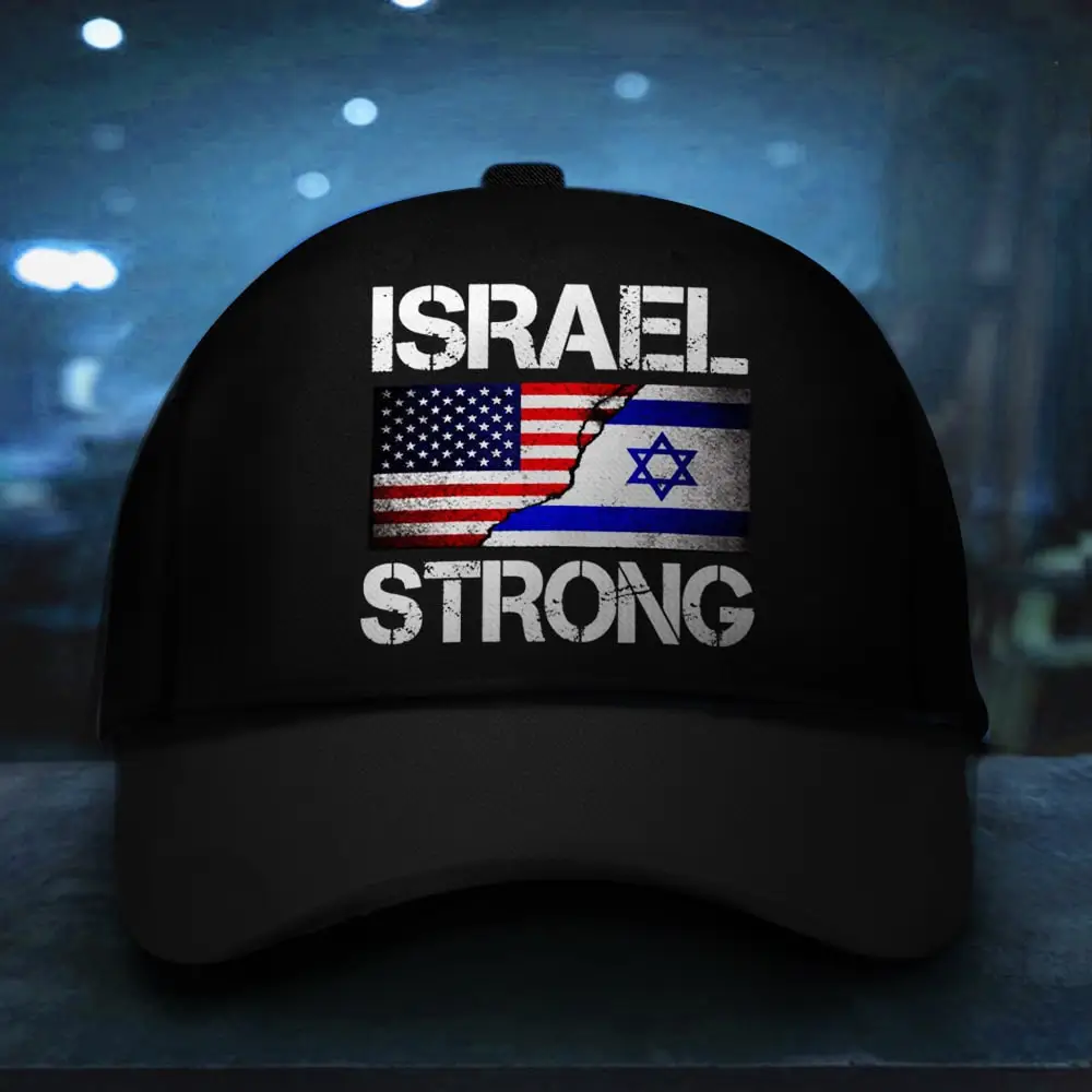 Israel Strong Hat American And Israeli Flag Hat I Stand With Israel Merchandise