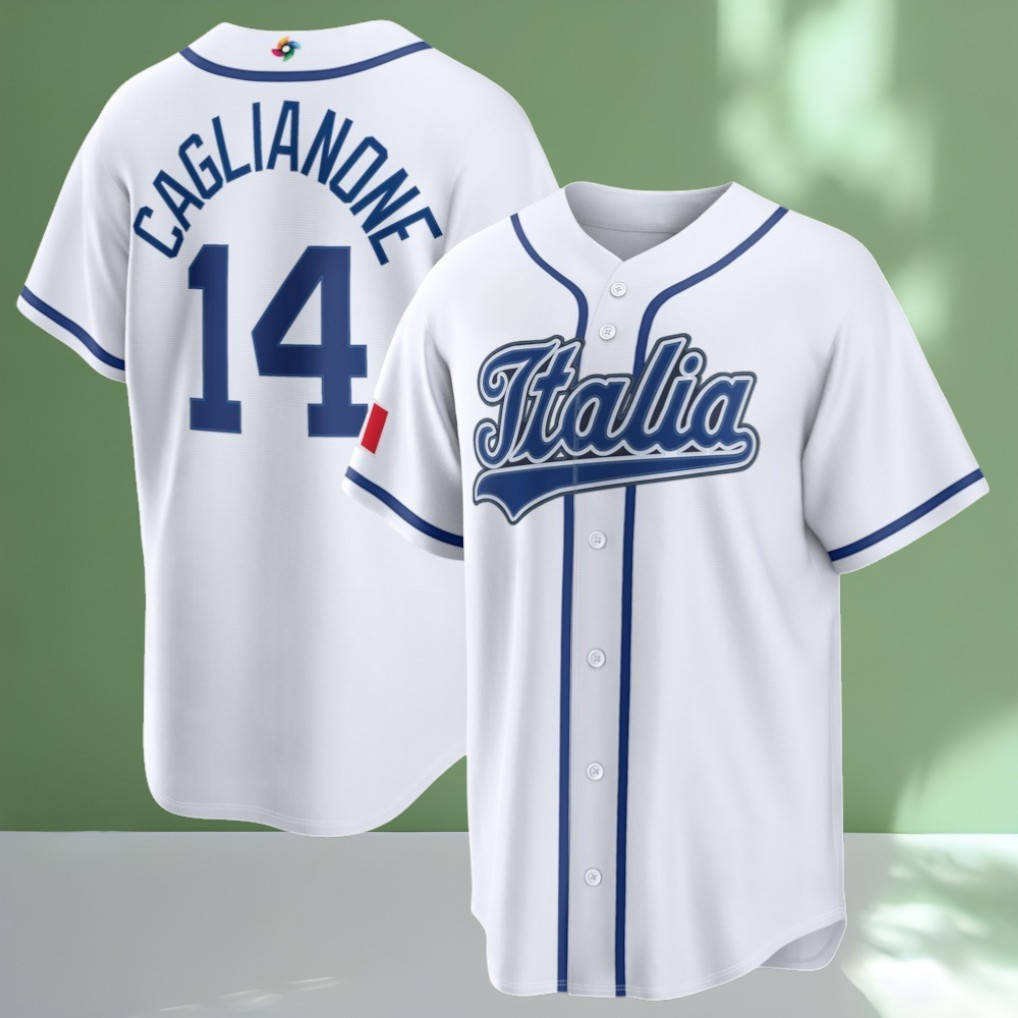 Italia Baseball Caglianone 14 Jersey Shirt World Baseball Classic 2026 Clothing Gift For Fans