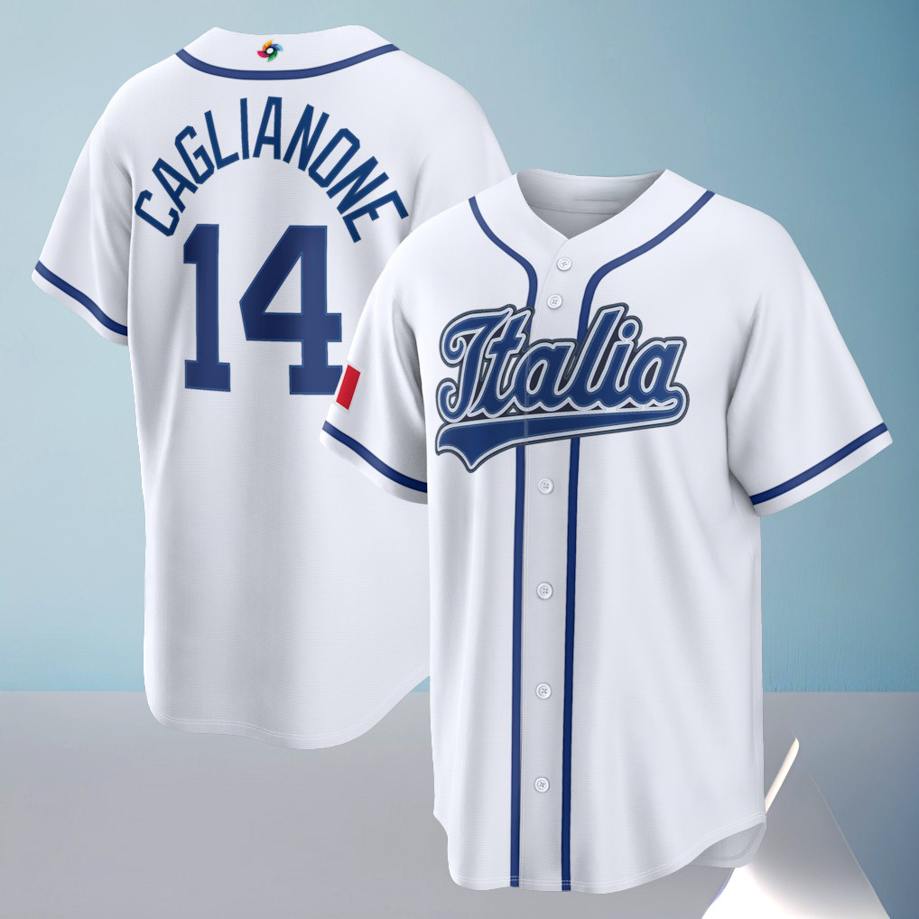 Italy Baseball Jac Caglianone Jersey 2026 World Baseball Classic Home Stadium Apparel Gift