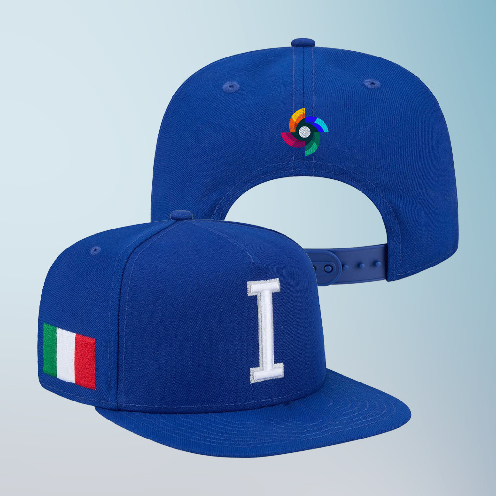 Italy Baseball World Baseball Classic 2026 Snapback Hat Italy Flag Cap Gift For Brother
