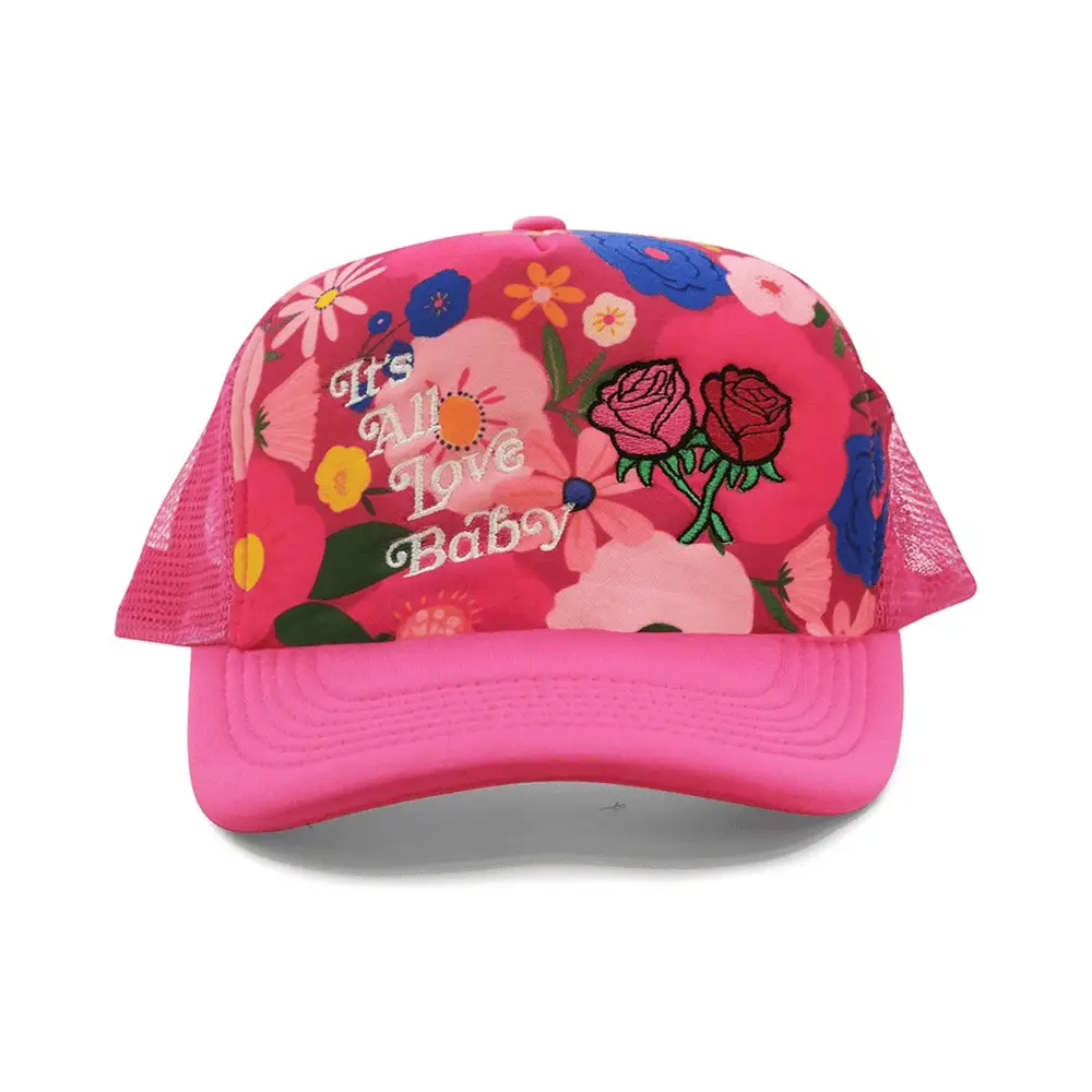 It's All Love Baby Trucker Hat Pop Flower Hat Gifts For Mother -WearandDecor It's All Love Baby Trucker Hat Pop Flower Hat Gifts For Mother -WearandDecor - Image 1