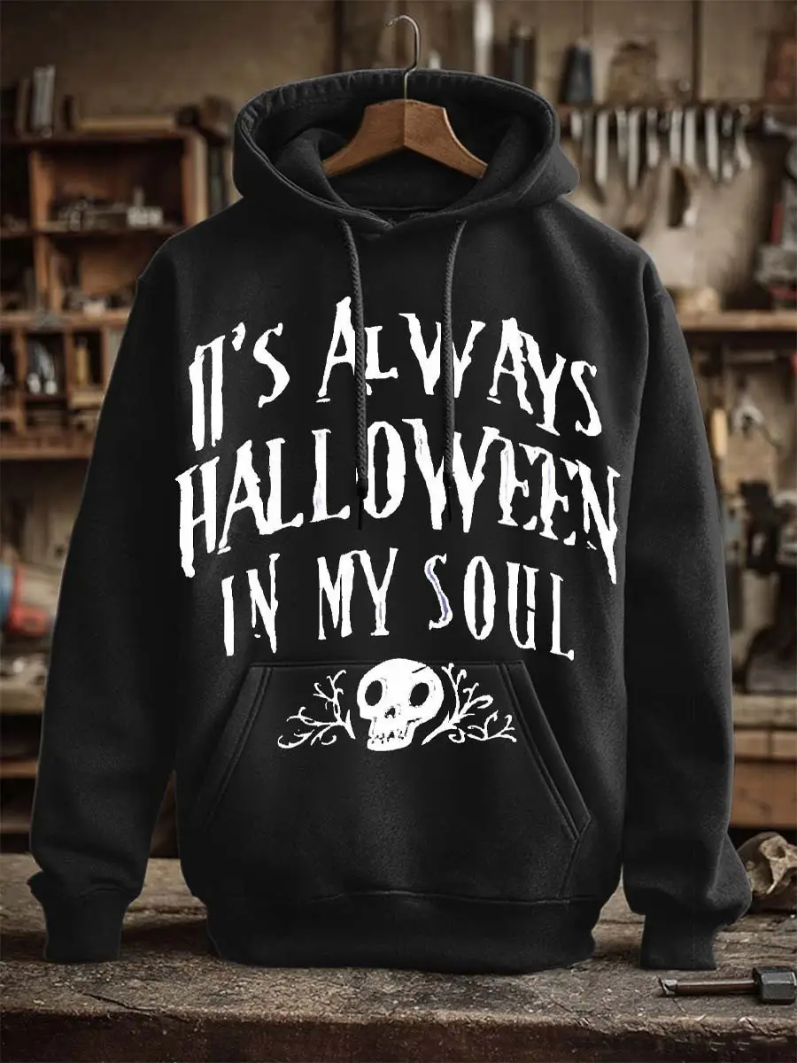 It's Always Halloween In My Soul Hoodie Skull Apparel Holiday Presents For Her