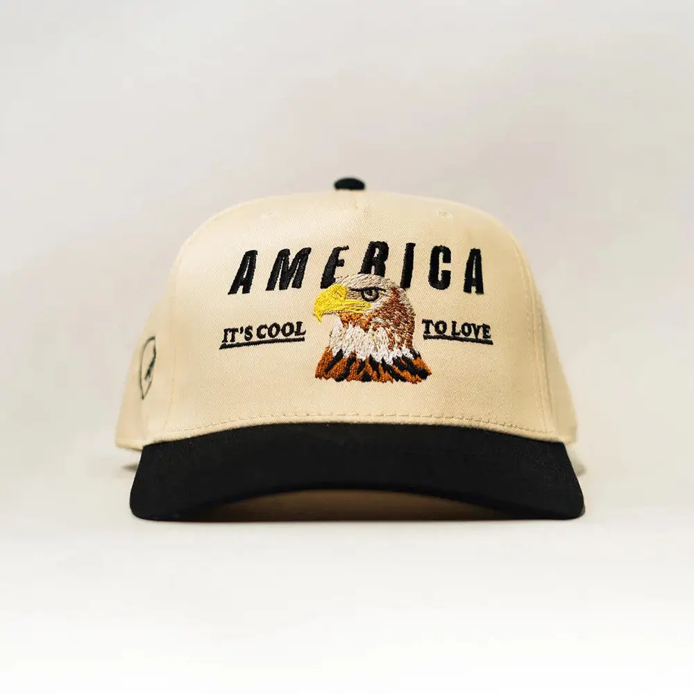It's Cool To Love America Hat Bald Eagle Patriotic Cap Great Gifts For Dad -WearandDecor It's Cool To Love America Hat Bald Eagle Patriotic Cap Great Gifts For Dad -WearandDecor - Image 1