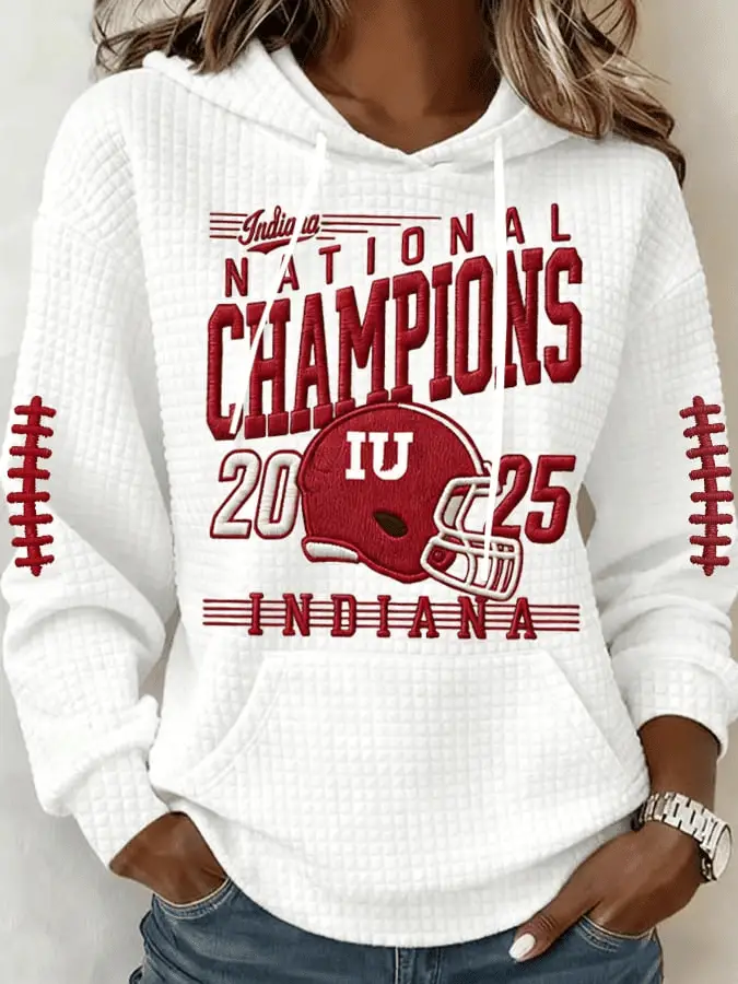 IU Football National Championship Hoodie Indiana Football Merch Womens Gift