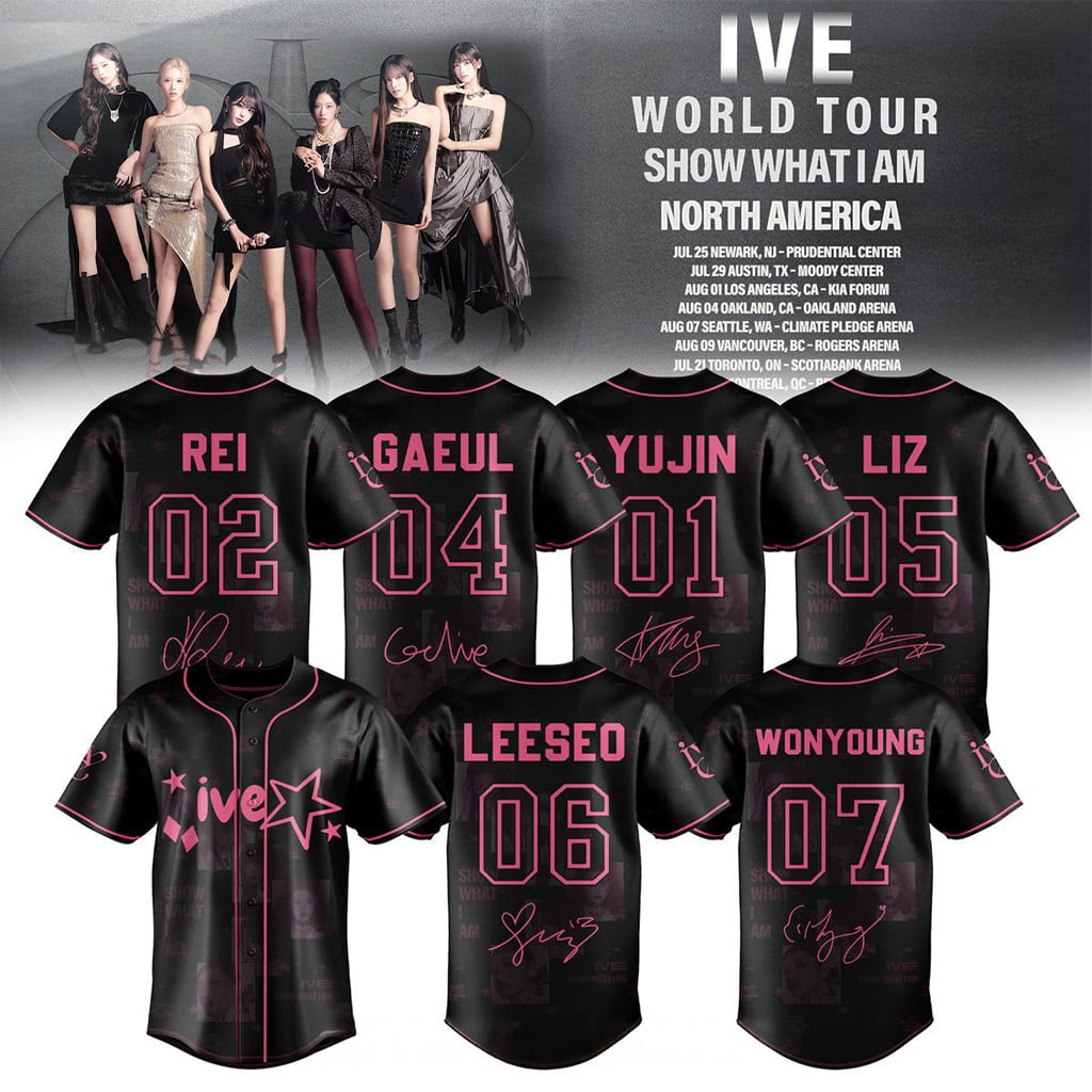 IVE World Tour Show What I Am Tour 2026 Jersey IVE Merch Gifts For Music Fans