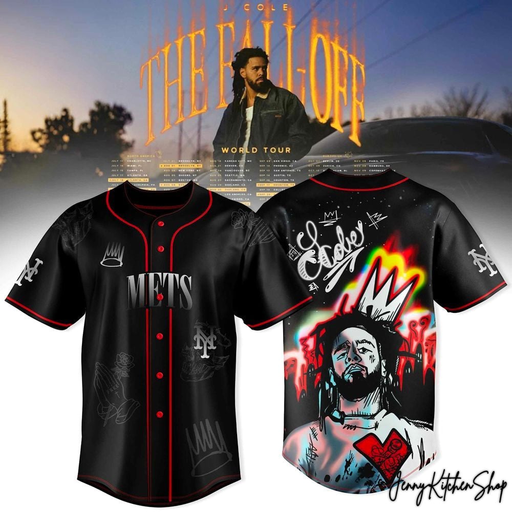 J Cole Merch J Cole The Fall Off 2026 Graphic Streetwear Mlb Limited Baseball Jersey Gifts For Rap Lovers