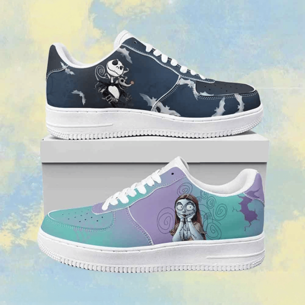 Jack And Sally Nightmare Before Christmas Air Force 1 Sneakers Shoes Gifts For Him Her Jack And Sally Nightmare Before Christmas Air Force 1 Sneakers Shoes Gifts For Him Her - Image 1