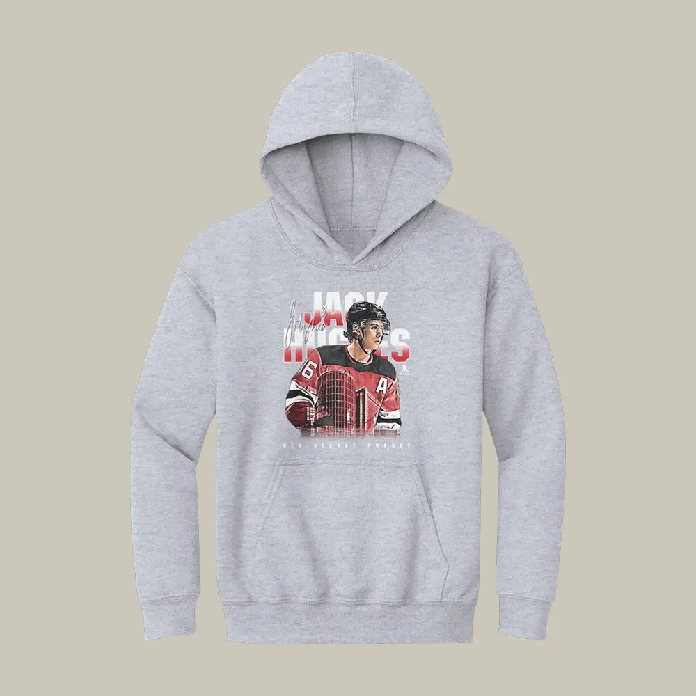 Jack Hughes New Jersey Landmark Hockey Hoodie USA Hockey Gold Medal Hooded Sweatshirt
