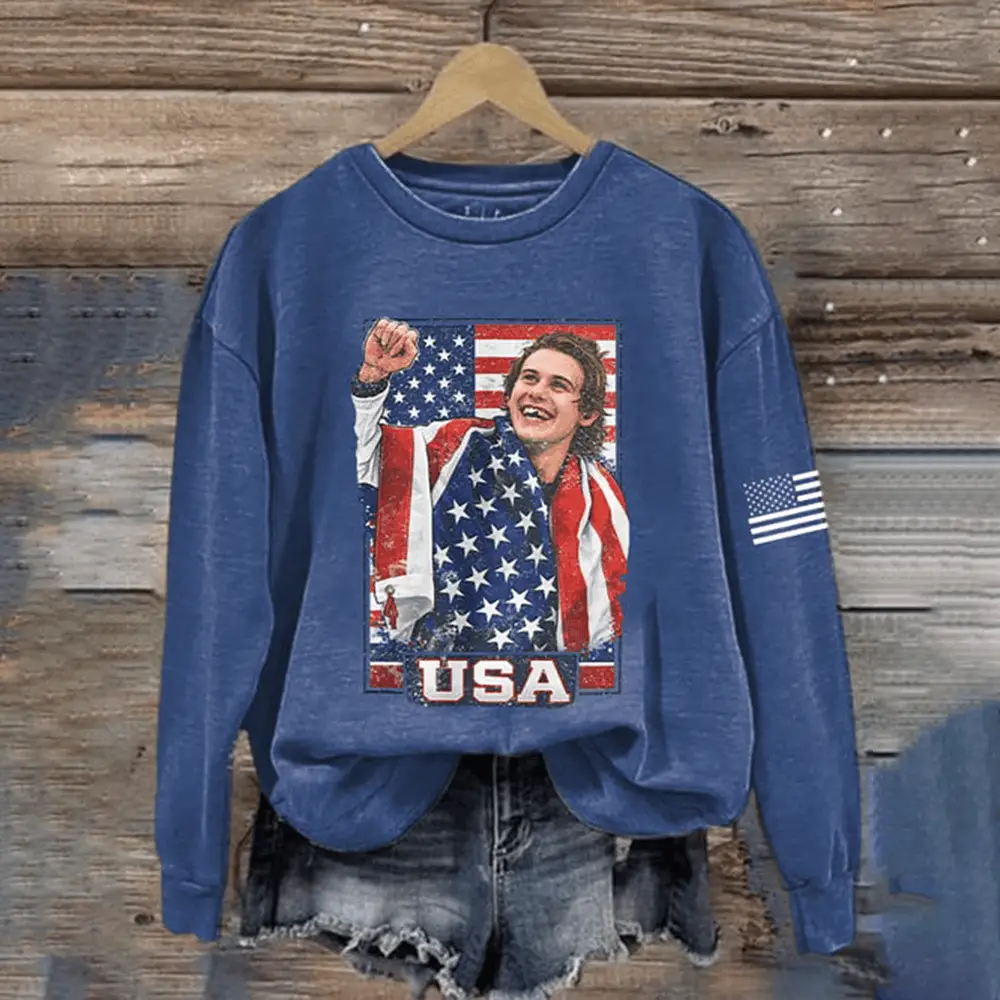 Jack Hughes USA Hockey Golden Goal 2026 Sweatshirt USA Hockey Olympic Merch Gift Idea For Her Jack Hughes USA Hockey Golden Goal 2026 Sweatshirt USA Hockey Olympic Merch Gift Idea For Her - Image 1