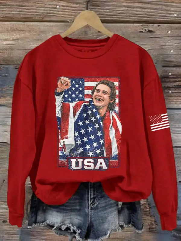 Jack Hughes USA Hockey Golden Goal 2026 Victory Smile Swearshirt 2026 Golden Goal Shirt For Women Fans