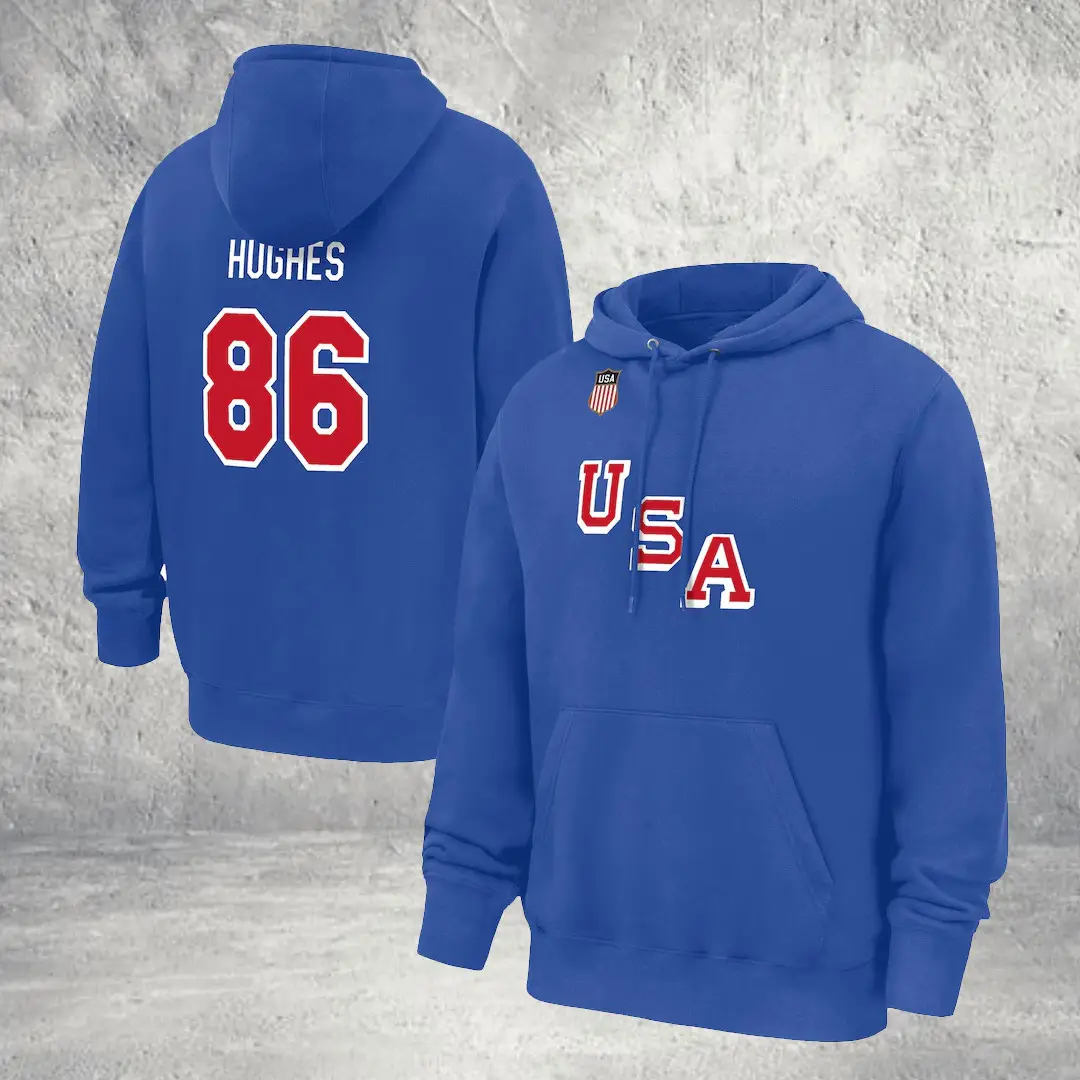 Jack Hughes USA Hoodie USA Hockey Gold Medal Outfit USA Hockey Merch Gift Ideas