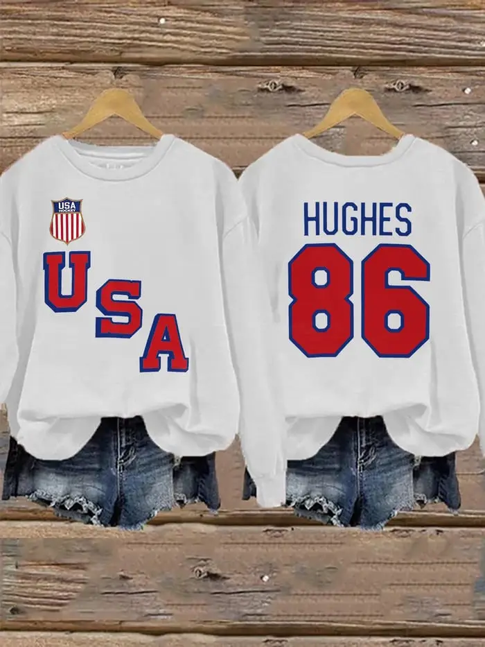 Jack Hughes USA Sweatshirt USA Men's Ice Hockey Championship 2026 Merch Gift Ideas