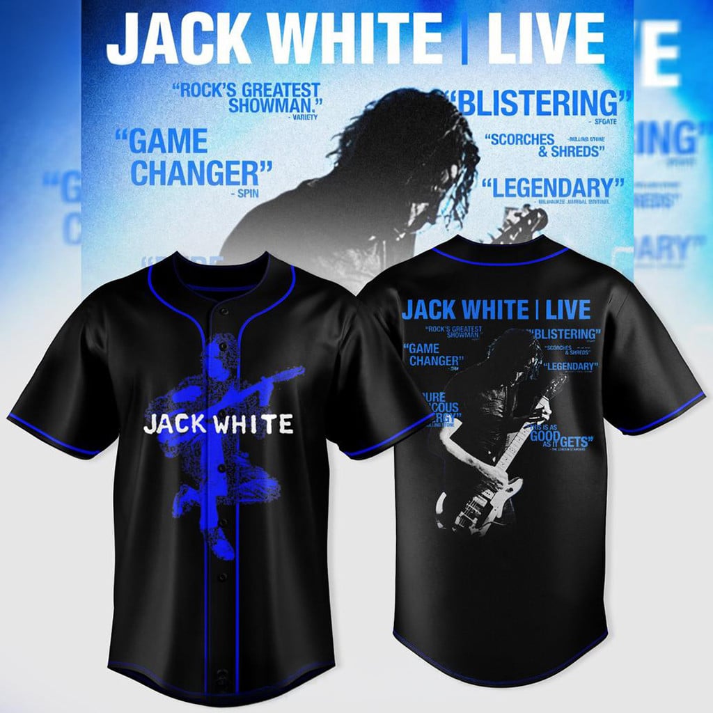Jack White Live 2026 Black Design Jersey Jack White Merch Presents For Music Lovers