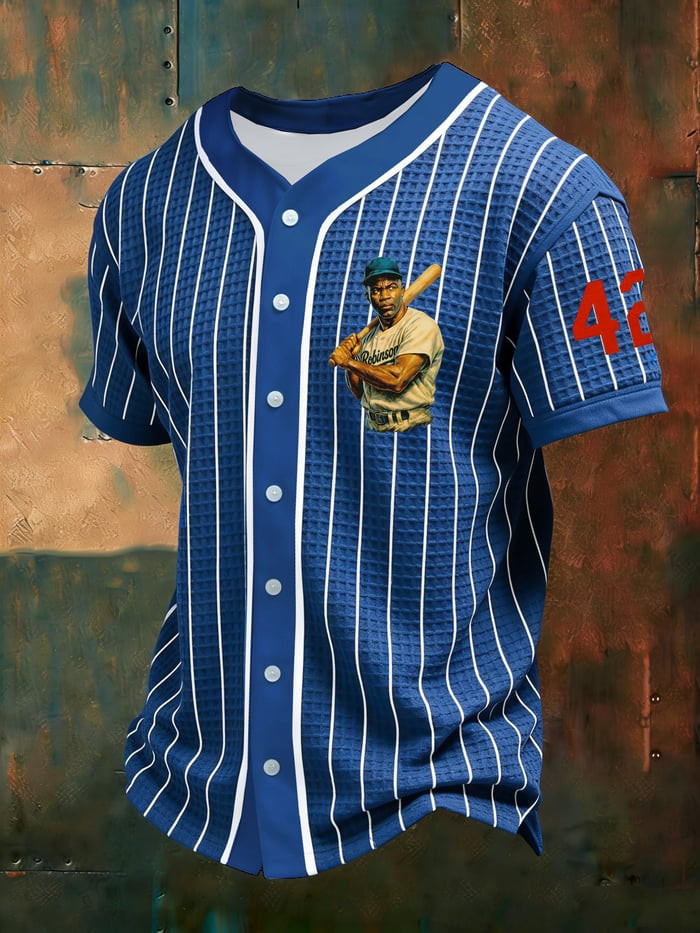 Jackie Robinson Day Merch Jackie Robinson 42 Baseball Jersey Mens Gift for Dad