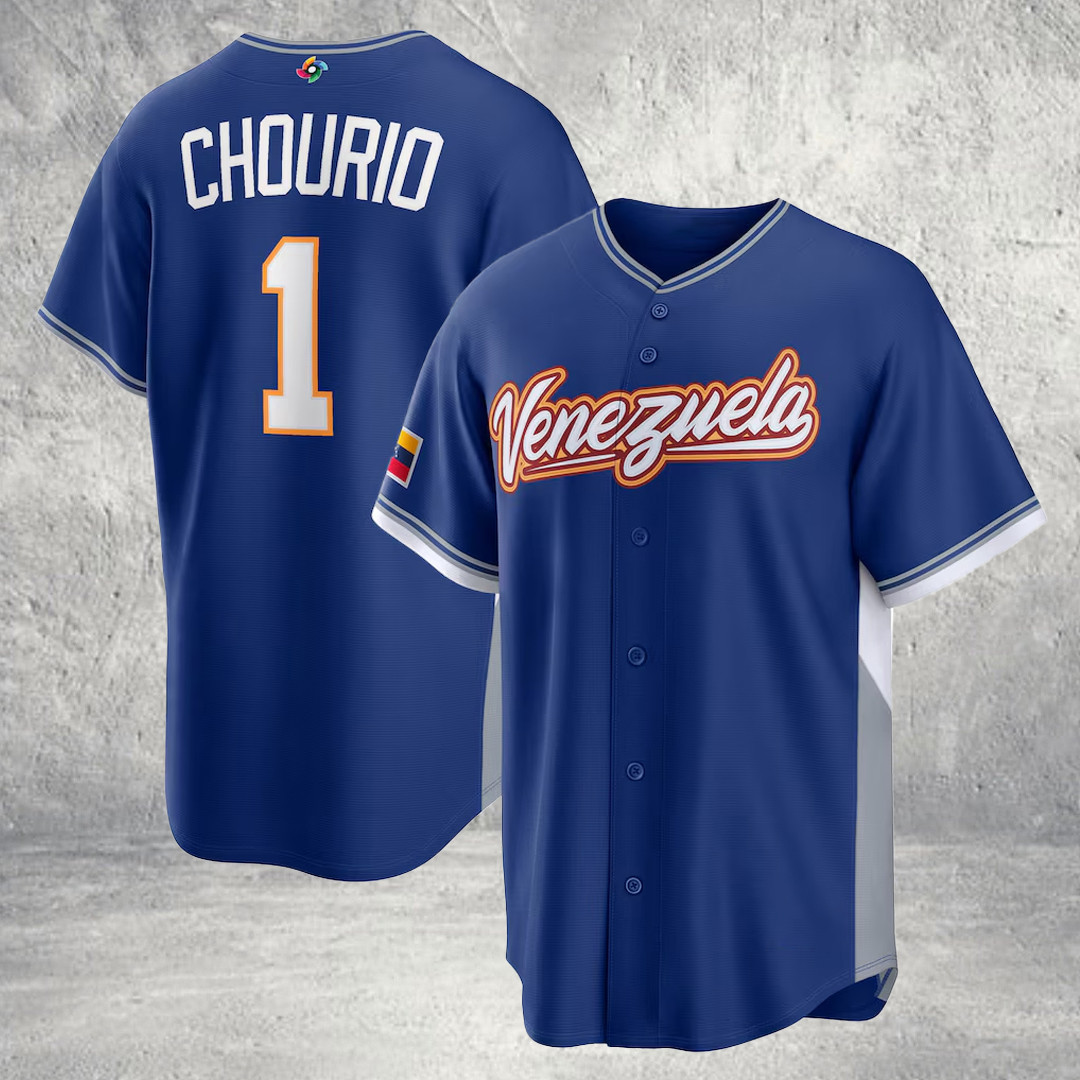 Jackson Chourio Venezuela Baseball 2026 World Baseball Classic Road Stadium Jersey