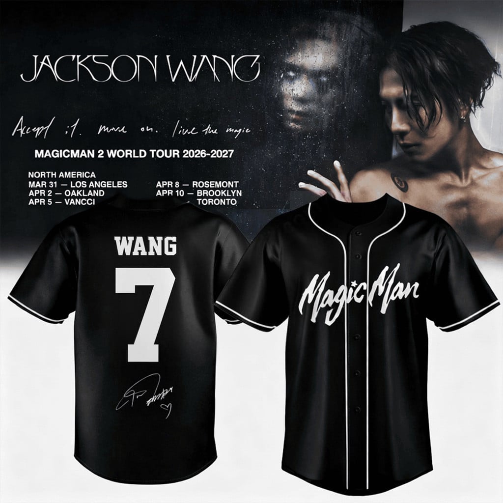 Jackson Wang Magicman 2 World Tour Baseball Jersey Jackson Wang Merch Gifts For Fans