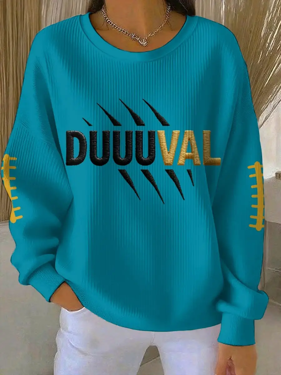 Jacksonville Jaguars Duuuval Sweatshirt Football Game Day Apparel Jaguars Merch Fan Gifts