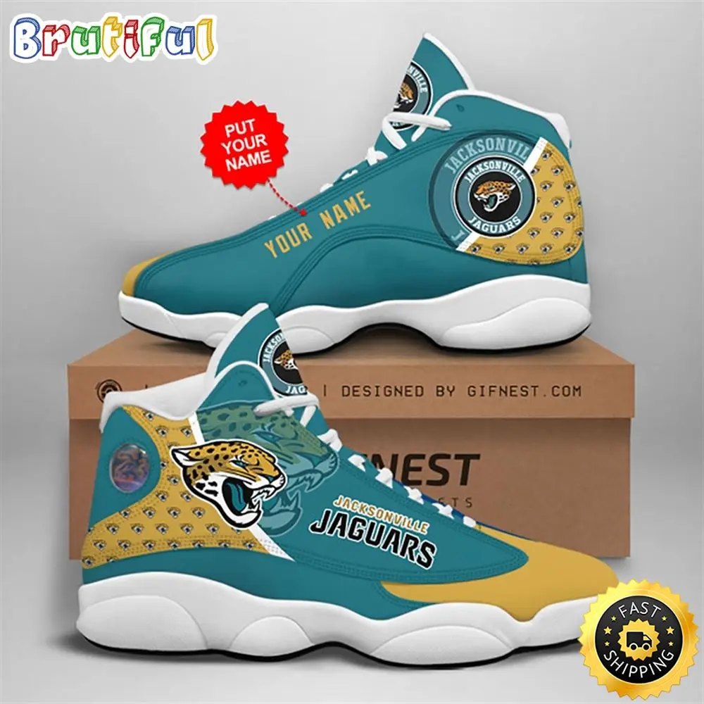Jacksonville Jaguars Nfl Custom Name Air Jordan 13 Shoes
