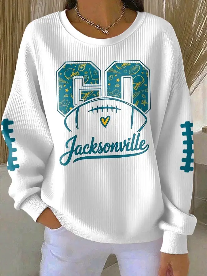 Jacksonville Jaguars Sweatshirt Go Jacksonville Football Merch Gifts For Fans For Her